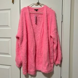 NWT Wild Fable pink fluffy cardigan, size XL